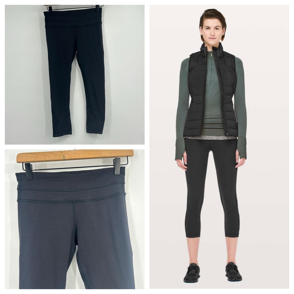 Lululemon Pace Rival Crop Full-On Luxtreme 22 Black Leggings W6AV0S Womens 4